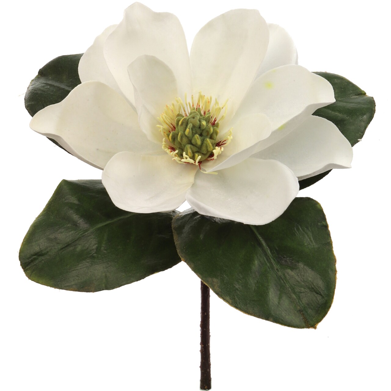 Real Touch White Magnolia Pick: Set of 12, 12-Inch, 5&#x22; Wide by Floral Home&#xAE;